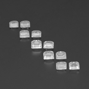 3.12天然白色托帕石，方形，3.7×3.6毫米，VVS-VS