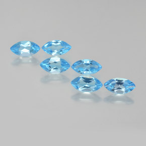 2.57天然托帕石，马眼形，7×3.6毫米，VVS-VS