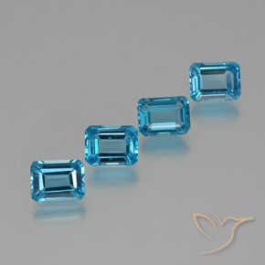 7.86天然托帕石，祖母绿式切割，8.1×6.1毫米，VS