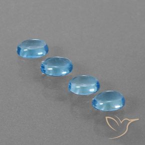 3.89天然托帕石，椭圆形切割，6.9×5.1毫米，透明