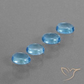 3.89天然托帕石，椭圆形切割，6.9×5.1毫米，透明