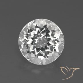 4.34ct 天然 清晰的白色 黄玉, 圆形的, VVS-VS