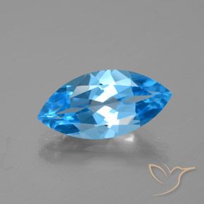 4.33克拉天然托帕石，马眼形，15.9×8毫米，VVS-VS