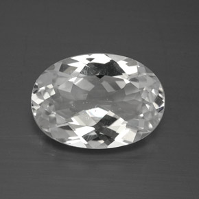 4.73克拉天然白色托帕石，椭圆形切割，12.9×9.1毫米，VS