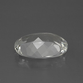 4.73克拉天然白色托帕石，椭圆形切割，12.9×9.1毫米，VS