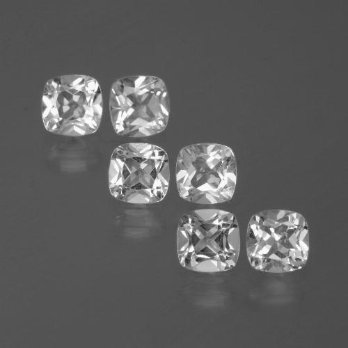 3.14天然白色托帕石，垫形剪裁，4.5×4.5毫米，VVS-VS