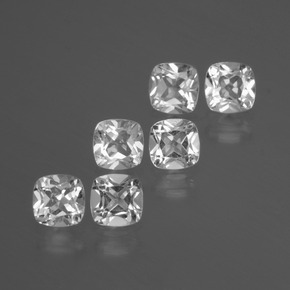 3.14天然白色托帕石，垫形剪裁，4.5×4.5毫米，VVS-VS