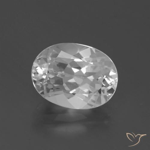 4.75ct 天然 白色 黄玉, 椭圆形, VVS