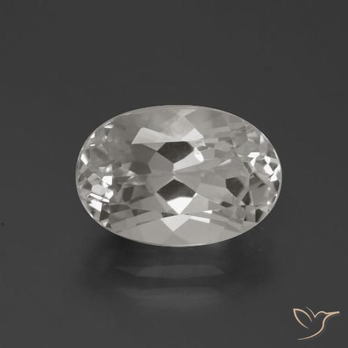 4.58ct 天然 暖白 黄玉, 椭圆形, VVS