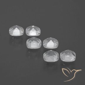 3.03天然白色托帕石，垫形剪裁，4.6×4.6毫米，VVS-VS