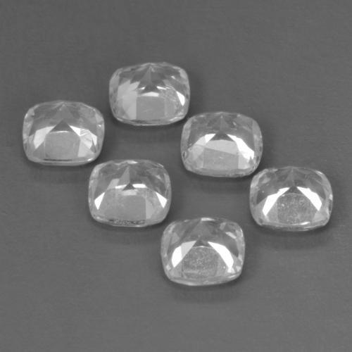 3.38天然白色托帕石，垫形剪裁，4.6×4.5毫米，VVS-VS