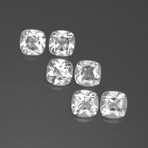2.95天然白色托帕石，垫形剪裁，4.6×4.6毫米，VVS-VS