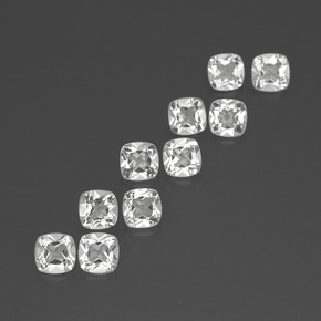 4.80天然白色托帕石，垫形剪裁，4.6×4.6毫米，VVS-VS