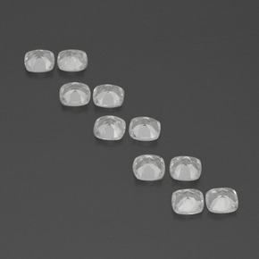 4.80天然白色托帕石，垫形剪裁，4.6×4.6毫米，VVS-VS