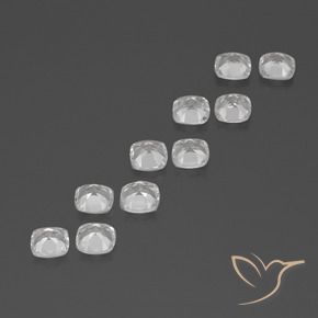 4.89天然白色托帕石，垫形剪裁，4.6×4.5毫米，VVS-VS