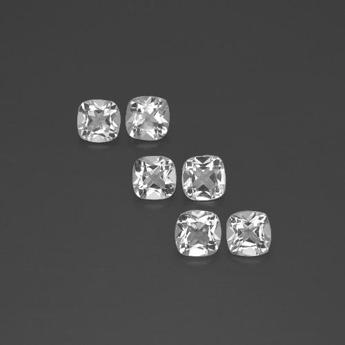 2.92天然白色托帕石，垫形剪裁，4.6×4.6毫米，VVS-VS