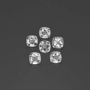 2.92天然白色托帕石，垫形剪裁，4.6×4.6毫米，VVS-VS