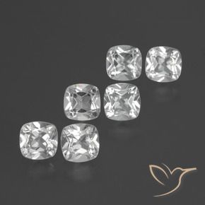 2.96天然白色托帕石，垫形剪裁，4.6×4.6毫米，VVS-VS