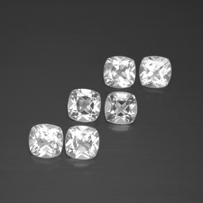 3.14天然白色托帕石，垫形剪裁，4.6×4.6毫米，VVS-VS