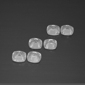 3.14天然白色托帕石，垫形剪裁，4.6×4.6毫米，VVS-VS