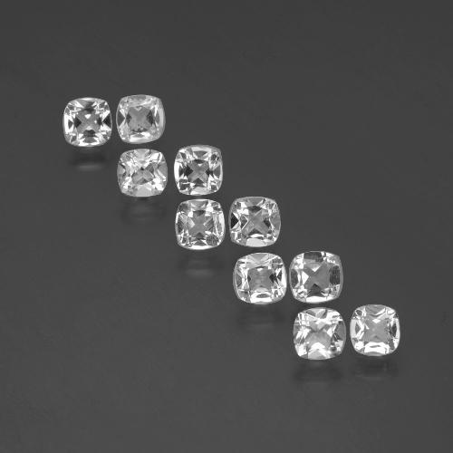 4.37天然白色托帕石，垫形剪裁，4.6×4.6毫米，VVS-VS