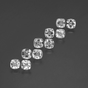 4.37天然白色托帕石，垫形剪裁，4.6×4.6毫米，VVS-VS