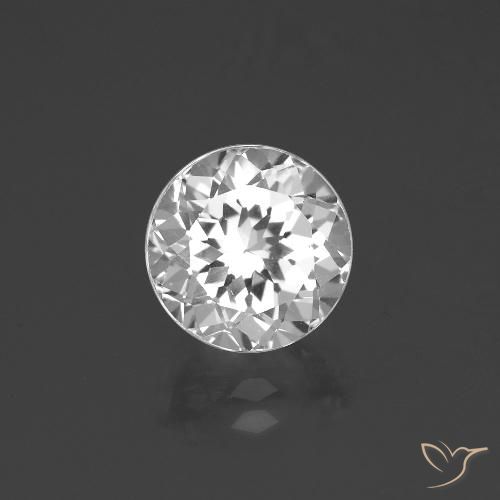 3.69ct 天然 白色 黄玉, 圆形的, VVS-VS