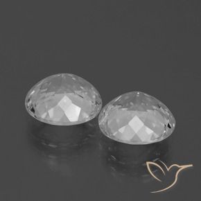 7.05天然白色托帕石，圆形切割，9.43毫米，VVS-VS