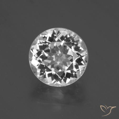 4.59ct 天然 清晰的白色 黄玉, 圆形的, VVS-VS