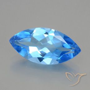4.30克拉天然托帕石，马眼形，15.8×7.9毫米，VVS-VS