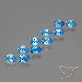 4.63天然托帕石，梨形，6×4.1毫米，VVS-VS