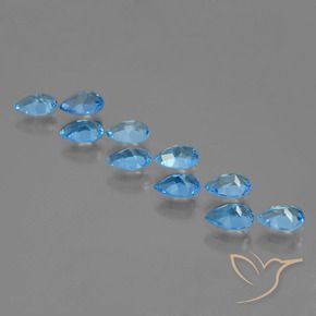 4.63天然托帕石，梨形，6×4.1毫米，VVS-VS
