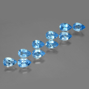 4.97天然托帕石，梨形，6.1×4.1毫米，VVS-VS