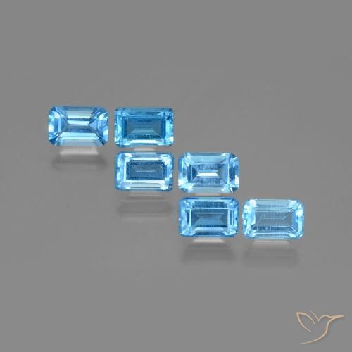 4.26天然托帕石，祖母绿式切割，6.1×4毫米，VS