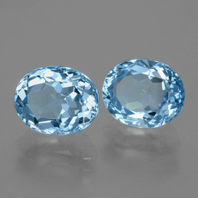 6.95天然托帕石，椭圆形切割，10×8.2毫米，VVS