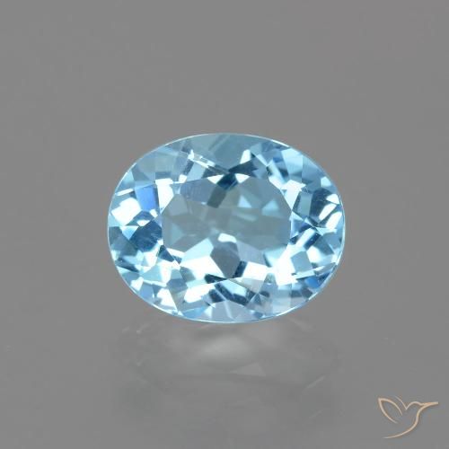 3.20ct 天然 天蓝 黄玉, 椭圆形, VVS-VS
