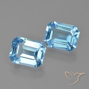 5.30天然托帕石，祖母绿式切割，9.1×7.1毫米，VVS-VS
