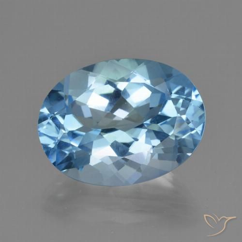 20.49ct 天然 瑞士蓝 黄玉, 椭圆形, VVS