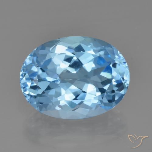 23.58ct 天然 瑞士蓝 黄玉, 椭圆形, VVS