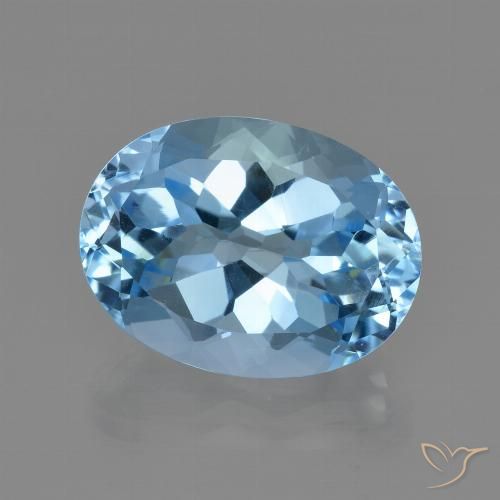 21.58ct 天然 天蓝 黄玉, 椭圆形, VVS