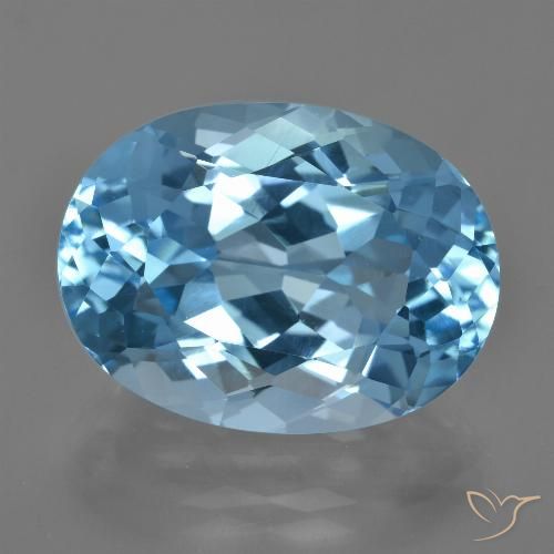 23.33ct 天然 瑞士蓝 黄玉, 椭圆形, VVS