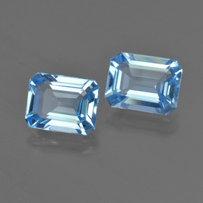 4.80天然托帕石，祖母绿式切割，9.1×7毫米，VVS