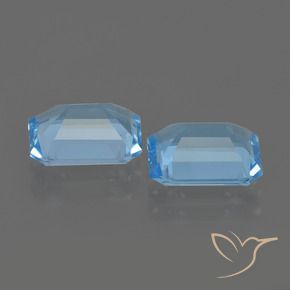 4.75天然托帕石，祖母绿式切割，9×7.1毫米，VS