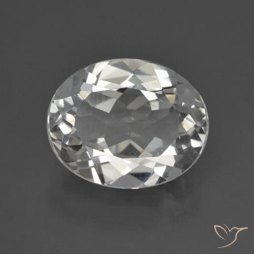 3.85ct 天然 暖白 黄玉, 椭圆形, VS