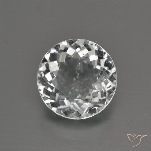 4.62ct 天然 暖白 黄玉, 圆形的, VS