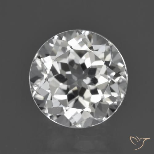4.82ct 天然 清晰的白色 黄玉, 圆形的, VS