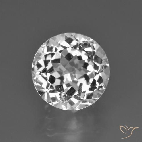 4.21ct 天然 暖白 黄玉, 圆形的, VS