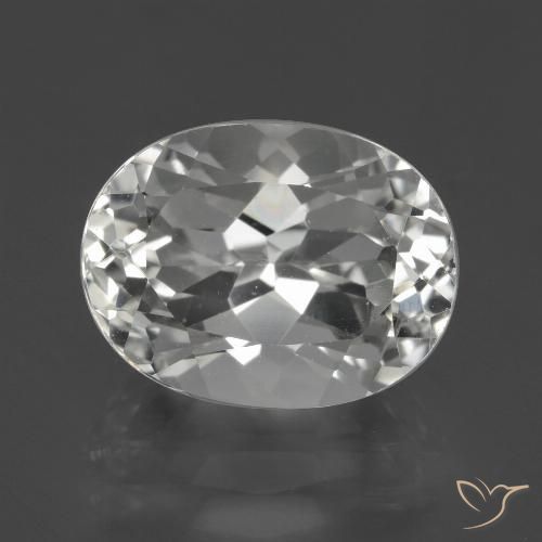 5.65ct 天然 白色 黄玉, 椭圆形, VVS