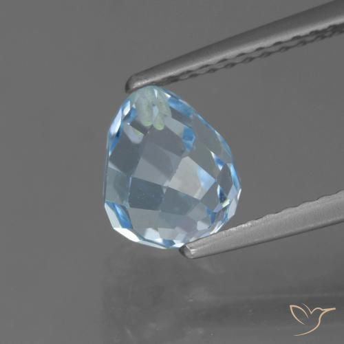 2.32ct 天然 天蓝 黄玉, 泪滴形, VS