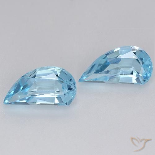 2.84ctw 天然 天蓝 黄玉, 花式切割, VVS-VS
